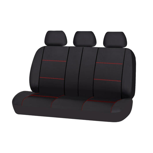 Universal Lavish Rear Seat Cover Size 06/08S | Black/Red Stitching | Auzzi Store