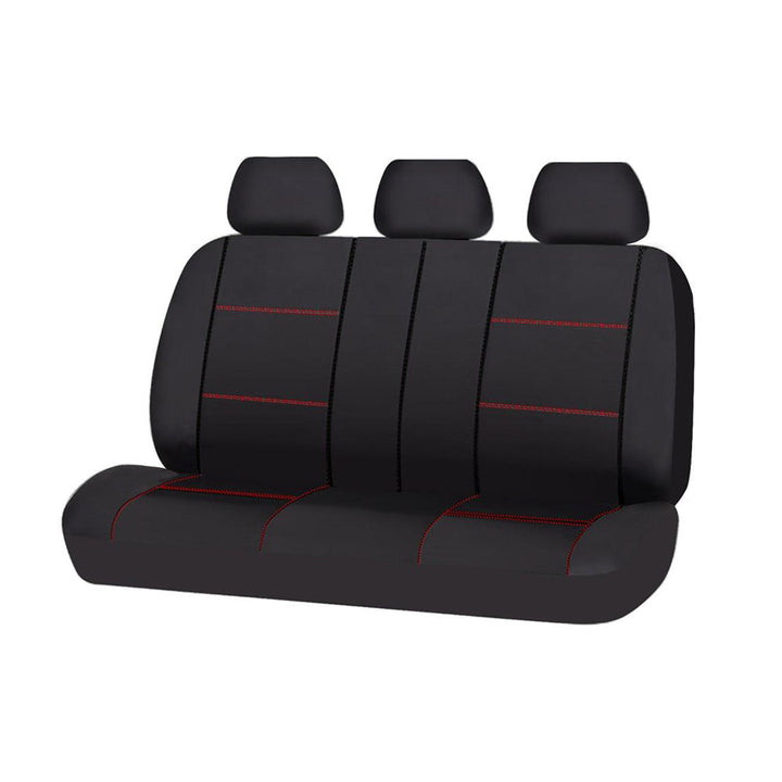 Universal Lavish Rear Seat Cover Size 06/08S | Black/Red Stitching | Auzzi Store