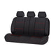 Universal Lavish Rear Seat Cover Size 06/08S | Black/Red Stitching | Auzzi Store