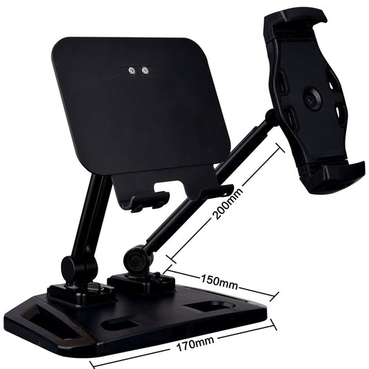 Universal and Adjustable Double Arm Stand Holder Black | Auzzi Store