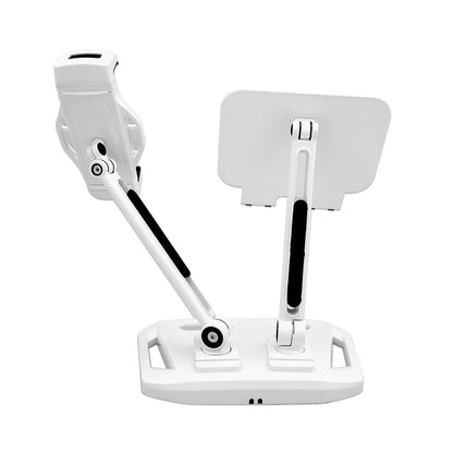 Universal and Adjustable Double Arm Stand Holder White | Auzzi Store