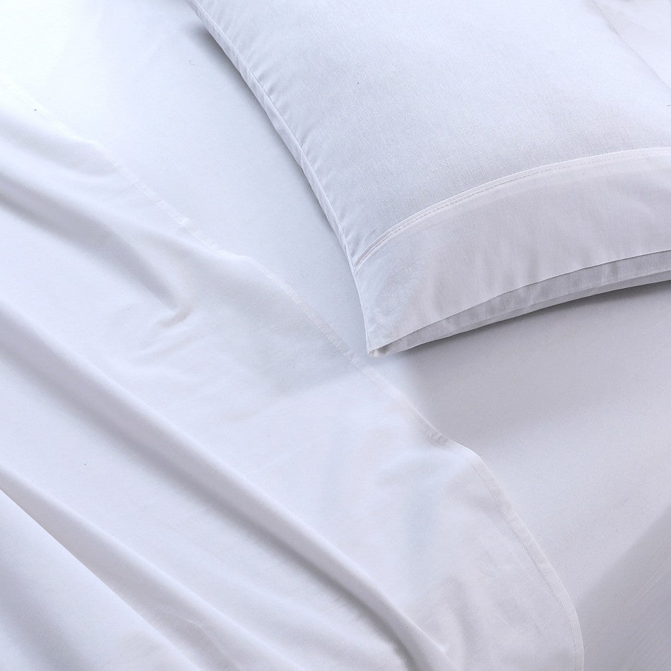 Elan Linen 100% Egyptian Cotton Vintage Washed 500TC White 50cm Deep Mega Queen Bed Sheets Set