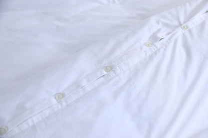 Elan Linen 100% Egyptian Cotton Vintage Washed 500TC White Single Quilt Cover Set