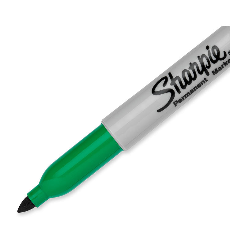 SHARPIE Permanent Marker Fine Point Green UPC Box of 12