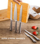 Natural Bamboo Magnetic Knife Block Holder with Strong Magnets for Home Kitchen Storage & Organisation – view 2