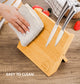 Natural Bamboo Magnetic Knife Block Holder with Strong Magnets for Home Kitchen Storage & Organisation – view 3