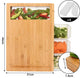 Large Bamboo Cutting Board and 4 Containers with Mobile Holder gift included for Home Kitchen – view 10