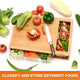 Large Bamboo Cutting Board and 4 Containers with Mobile Holder gift included for Home Kitchen – view 4