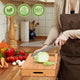 Large Bamboo Cutting Board and 4 Containers with Mobile Holder gift included for Home Kitchen – view 9