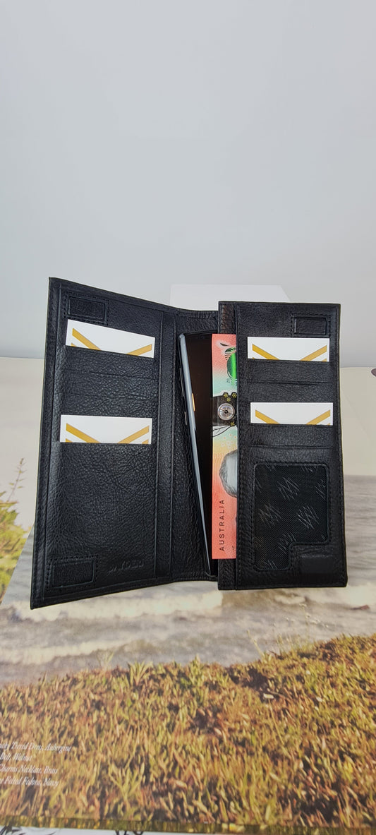 Leather Phone Wallet - Black – view 2