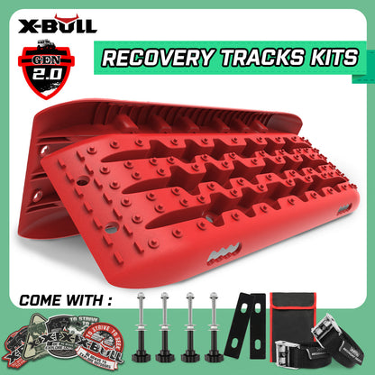X-BULL Recovery tracks Sand Trucks Offroad With 4PCS Mounting Pins 4WDGen