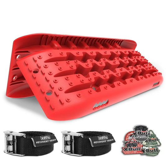 X-BULL Recovery tracks 10T Sand Mud Snow RED Offroad 4WD 4x4 2pc 91cm Gen
