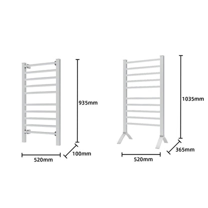 Pronti Heated Towel Rack With Timer Wall-mounted Freestanding Electric 160 Watts