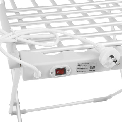 Pronti Heated Towel Clothes Rack Dryer Warmer Rack Airer Heat Line Hanger Laundry