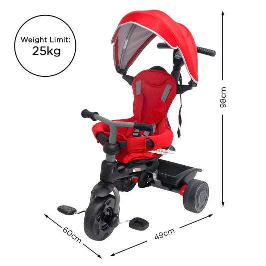 Veebee Explorer 3-stage Kids Trike With Canopy - Red – view 2