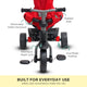Veebee Explorer 3-stage Kids Trike With Canopy - Red – view 3