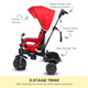 Veebee Explorer 3-stage Kids Trike With Canopy - Red – view 4