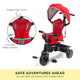 Veebee Explorer 3-stage Kids Trike With Canopy - Red – view 5
