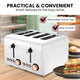 Pronti 4 Slice Toaster Rose Trim Collection - White – view 6