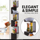 Sarantino 5 Tier Corner Wall Shelf Display Shelves Dvd Book Storage Rack Floating Mounted - Dark Brown – view 2