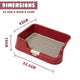 Dog Pet Potty Tray Training Toilet Raised Walls T1 WINE – view 8