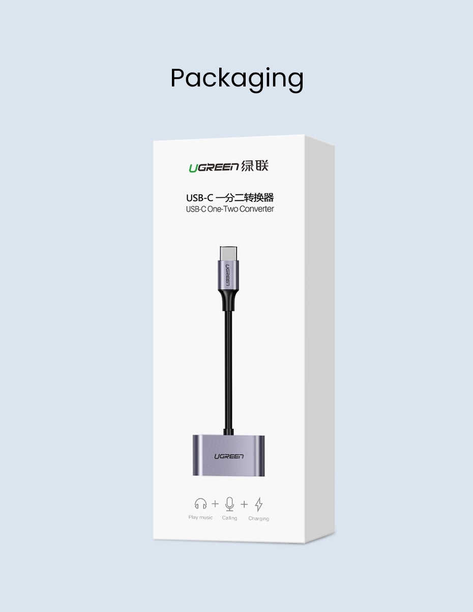 UGREEN 60165 USB-C to Dual USB-C Adapter