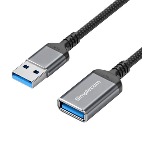 Simplecom CAU320 USB 3.0 Extension Cable USB-A Male to USB-A Female Nylon Braided 2.0M - Auzzistore
