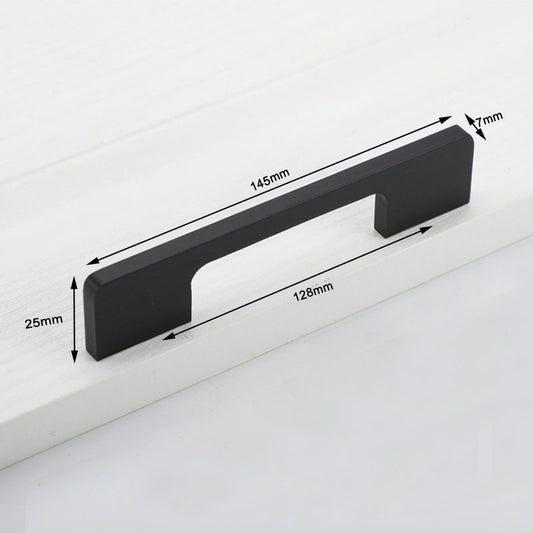Slim Design Kitchen Cabinet Handles Drawer Bar Handle Pull Black 128MM – view 2