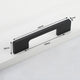 Slim Design Kitchen Cabinet Handles Drawer Bar Handle Pull Black 128MM – view 2