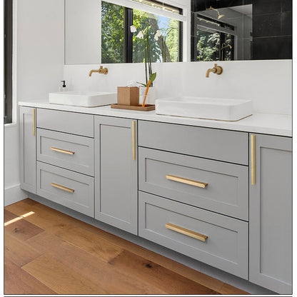 Solid Zinc Furniture Kitchen Bathroom Cabinet Handles Drawer Bar Handle Pull Knob Gold 160mm
