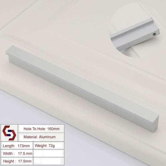 Zinc Kitchen Cabinet Handles Drawer Bar Handle Pull Silver160mm – view 2