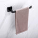 Square Hand Towel Holder Ring Wall Mounted Modern Towel Bar Bathroom Kitchen Black – view 2