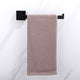 Square Hand Towel Holder Ring Wall Mounted Modern Towel Bar Bathroom Kitchen Black – view 3
