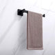 Square Hand Towel Holder Ring Wall Mounted Modern Towel Bar Bathroom Kitchen Black – view 4