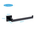 Square Hand Towel Holder Ring Wall Mounted Modern Towel Bar Bathroom Kitchen Black – view 5
