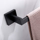 Square Hand Towel Holder Ring Wall Mounted Modern Towel Bar Bathroom Kitchen Black – view 6