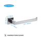 Square Hand Towel Holder Ring Wall Mounted Modern Towel Bar Bathroom Kitchen – view 7