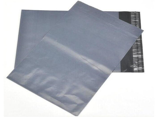 25 Pack - 600x450 mm LARGE GREY PLASTIC MAILING SATCHEL COURIER BAG POLY POSTAGE POST SELF SEAL - Auzzistore