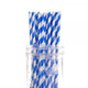 50 Pack Blue White Drinking Straws Biodegradable Eco Paper Birthday Party Event Bistro Bar Cafe Take Away – view 2