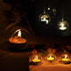 4 x Hanging Clear Glass Ball Tealight Candle Holder  - 10cm Diameter / High - Wedding Globe Decoration Terrarium Succulent Plant Mini Garden Holder Decor Craft Gift – view 4