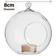 4 x Hanging Clear Glass Ball Tealight Candle Holder  - 8cm Diameter / High - Wedding Globe Decoration Terrarium Succulent Plant Mini Garden Holder Decor Craft Gift – view 2