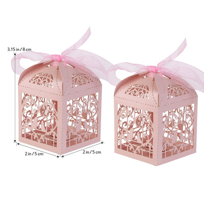 Pink Dove Baby Naming Ceremony Favor Boxes – 10 Pack