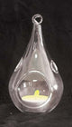 4 Pack of Hanging Clear Glass Tealight Candle Holder Tear Drop Pear Shape - 12cm High - Terrarium Plant Mini Garden Holder Decor – view 2