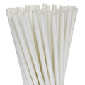 50 Pack White Drinking Straws Biodegradable Eco Paper Birthday Party Event Bistro Bar Cafe Take Away