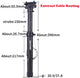 ZOOM SPD-801 Dropper Seatpost Adjustable Height via Thumb Remote Lever - External Cable 31.6 Diameter 100mm Travel – view 4