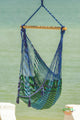 Mayan Legacy Extra Large Outdoor Cotton Mexican Hammock Chair in Caribe Colour – view 5