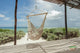 Mayan Legacy Extra Large Outdoor Cotton Mexican Hammock Chair in Cream Colour – view 3