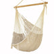 Mayan Legacy Extra Large Outdoor Cotton Mexican Hammock Chair in Cream Colour – view 6