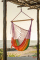 Mayan Legacy Extra Large Outdoor Cotton Mexican Hammock Chair in Rainbow Colour – view 2