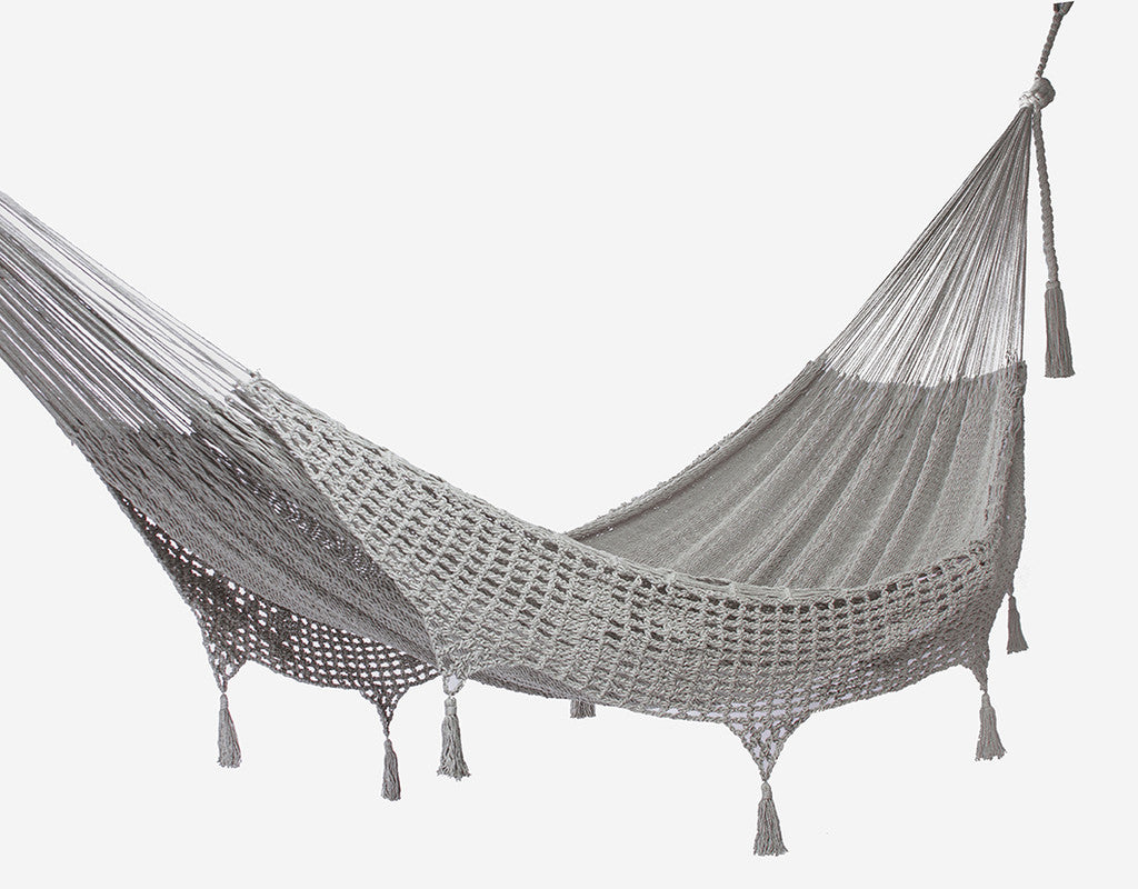 Mayan Legacy King Size Deluxe Outdoor Cotton Mexican Hammock in Dream Sands